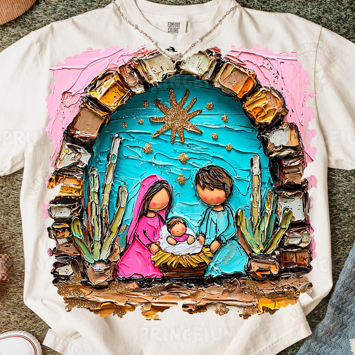 Painted Nativity Scene
