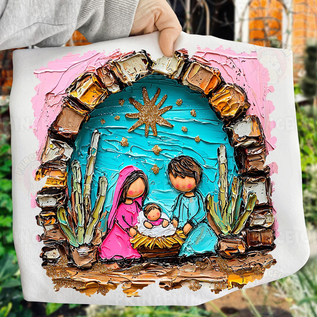 Painted Nativity Scene