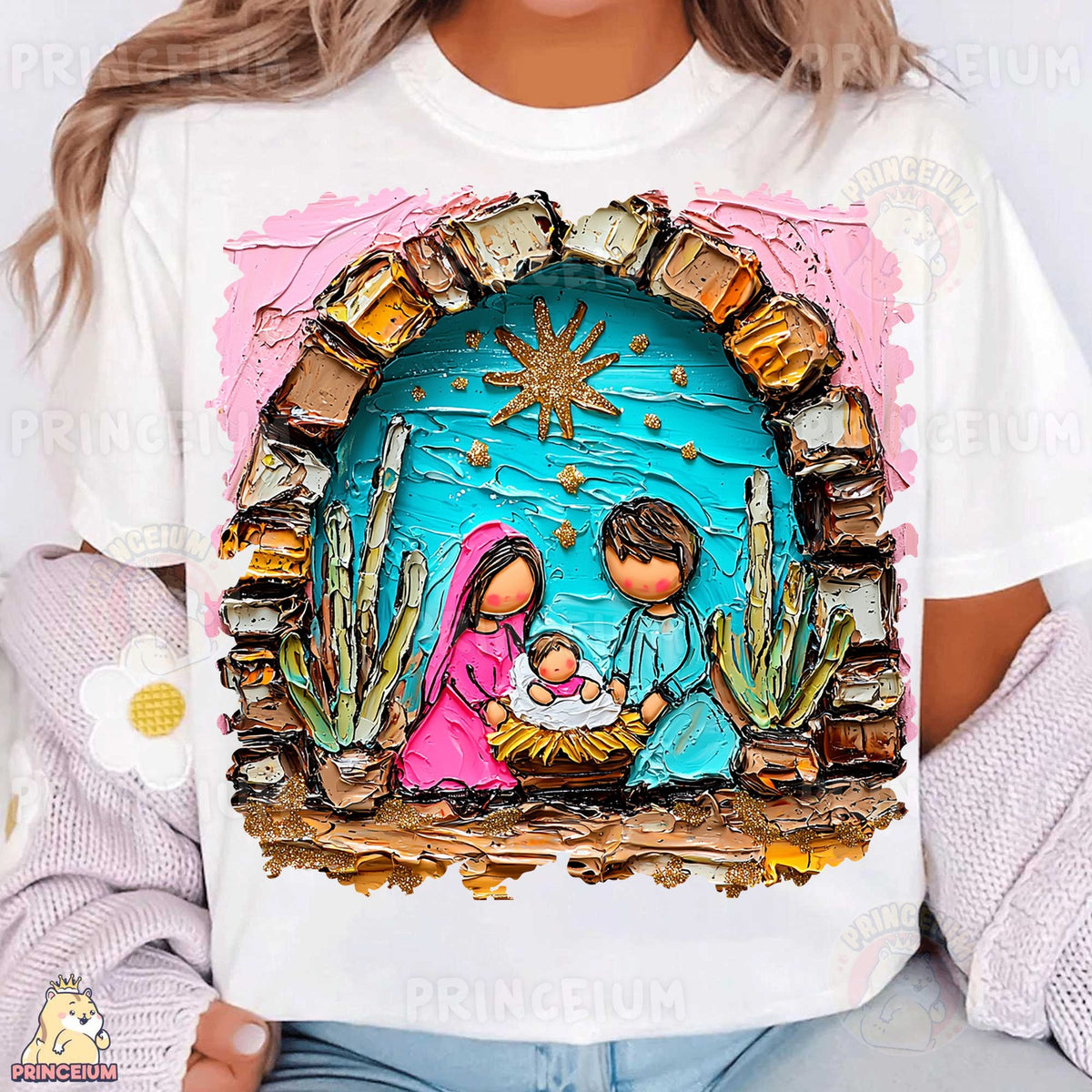 Painted Nativity Scene