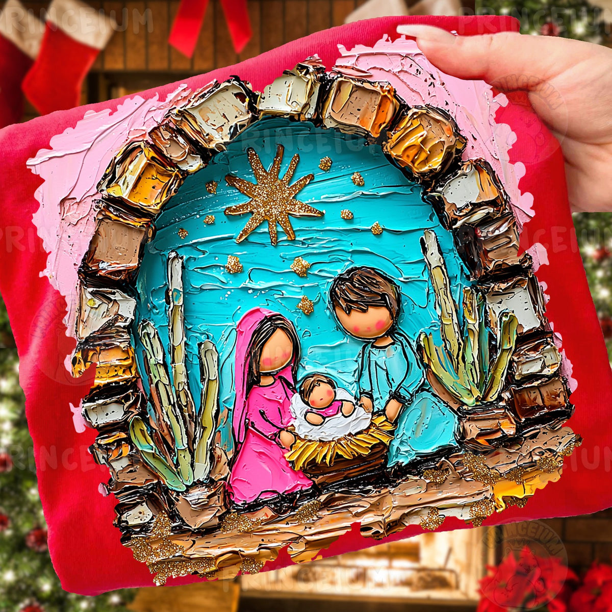 Painted Nativity Scene