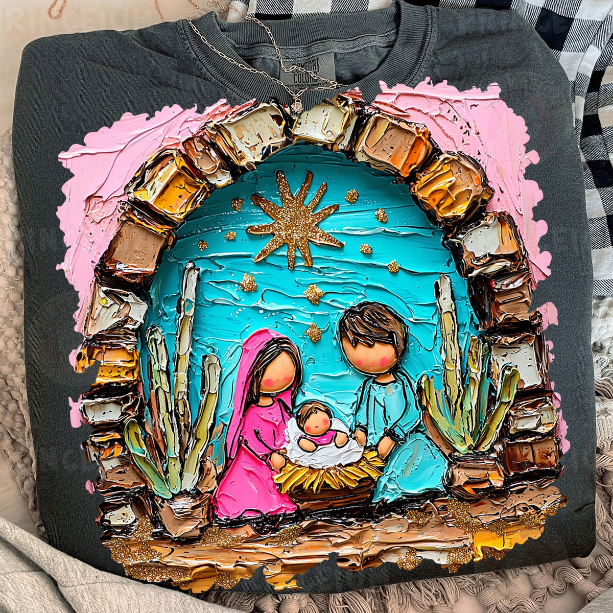 Painted Nativity Scene