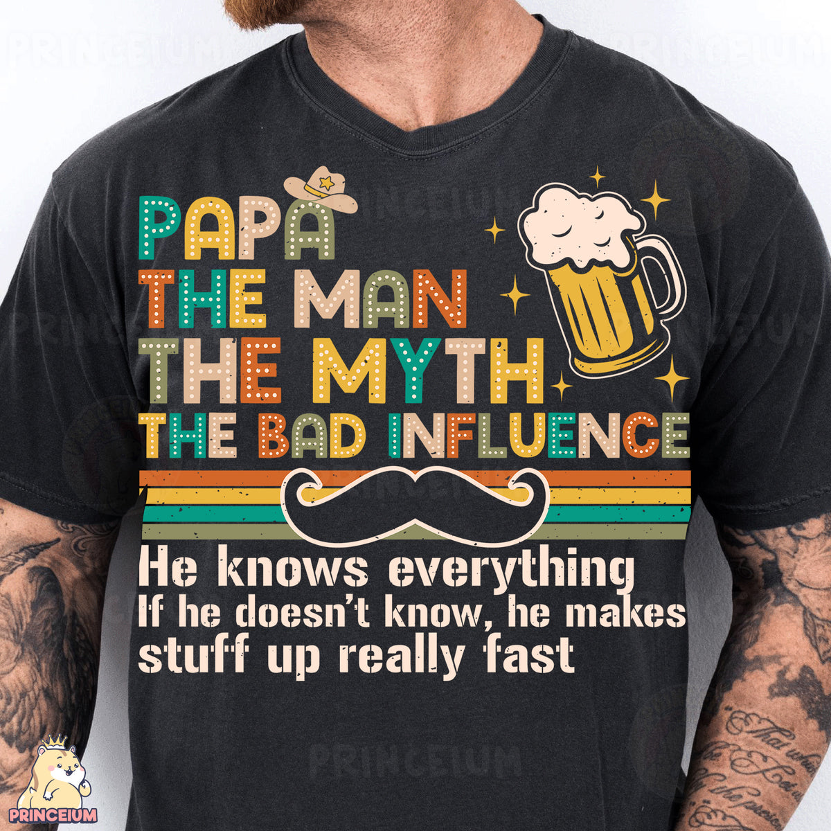 a man with a beard wearing a black shirt