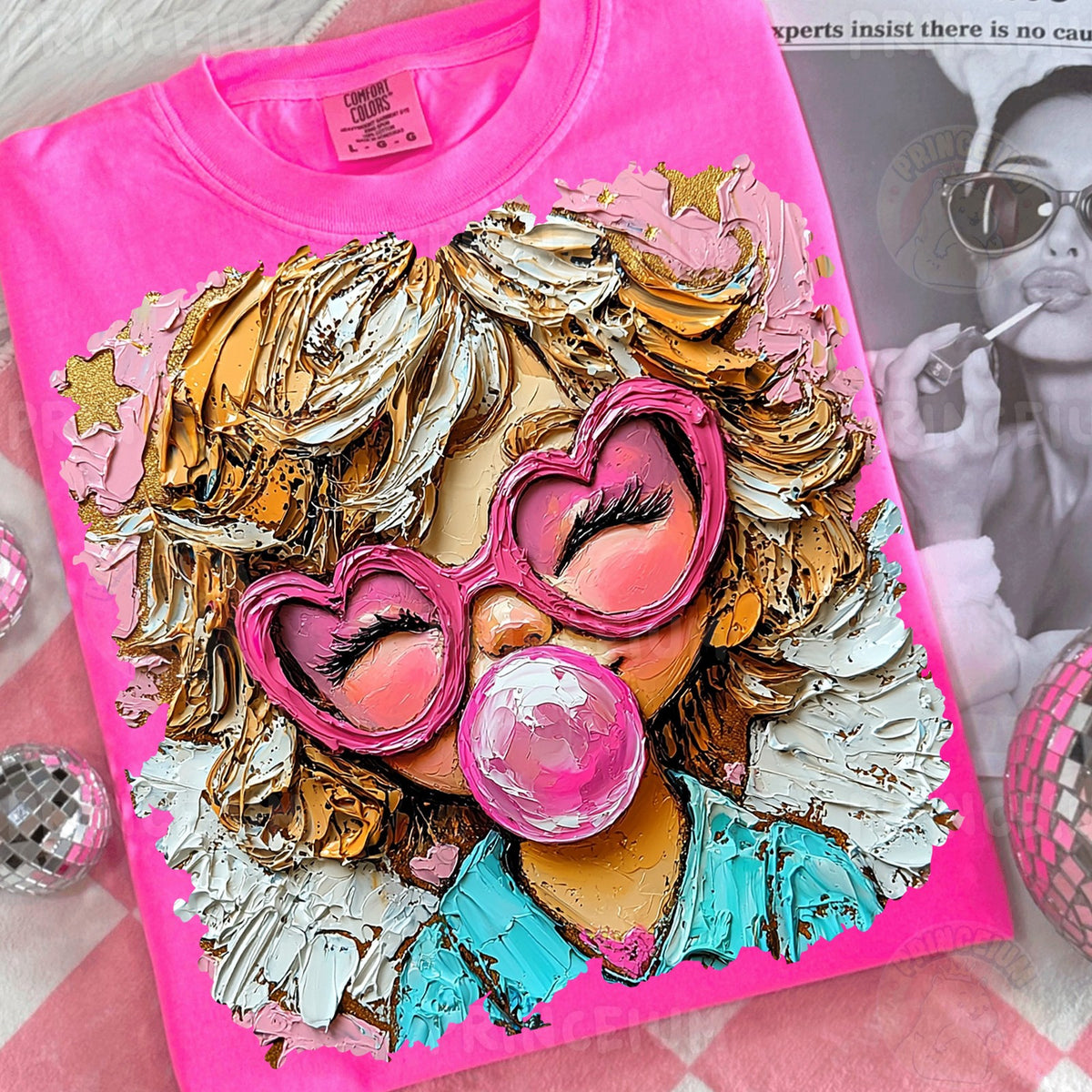 Bubblegum Heart Glasses Girl