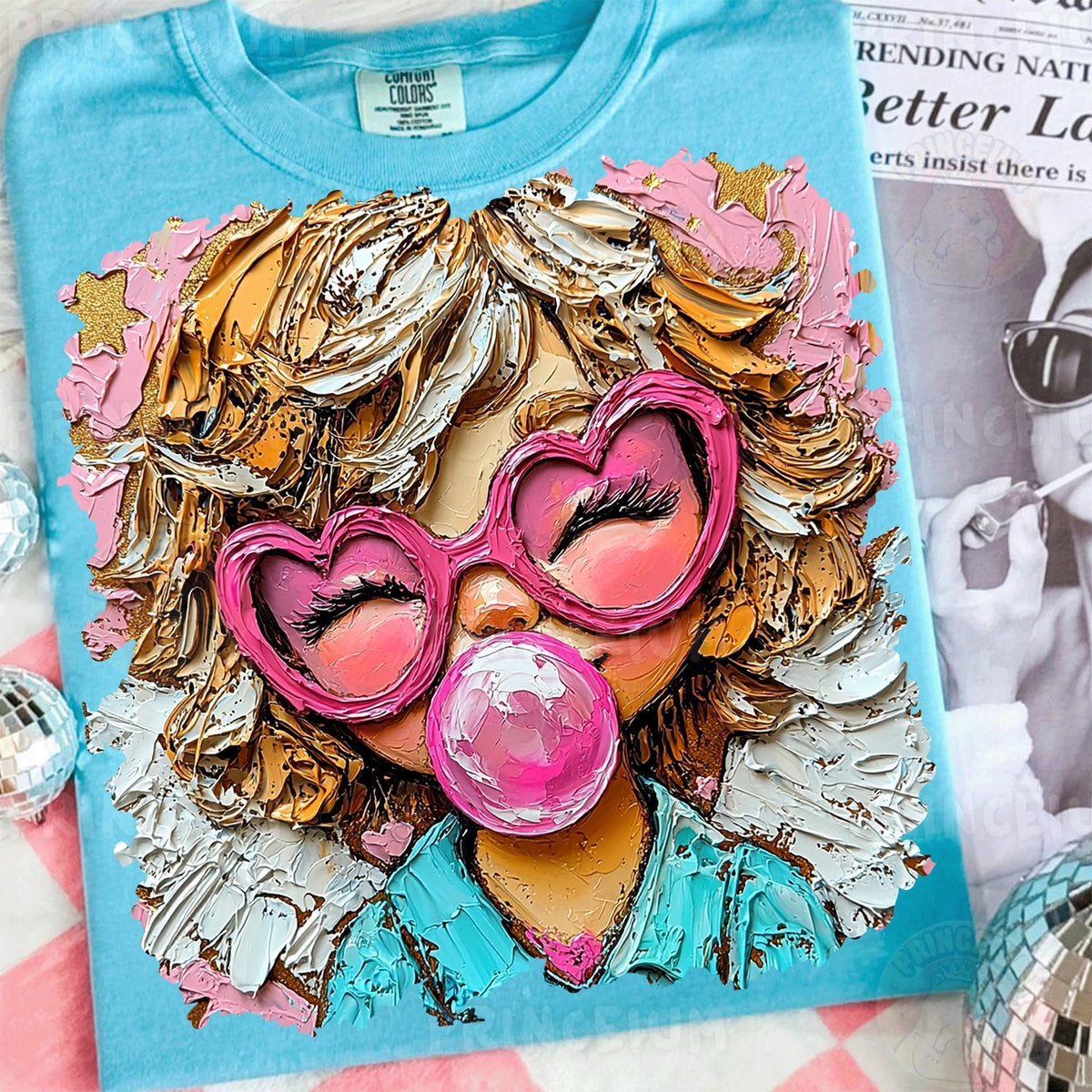 Bubblegum Heart Glasses Girl