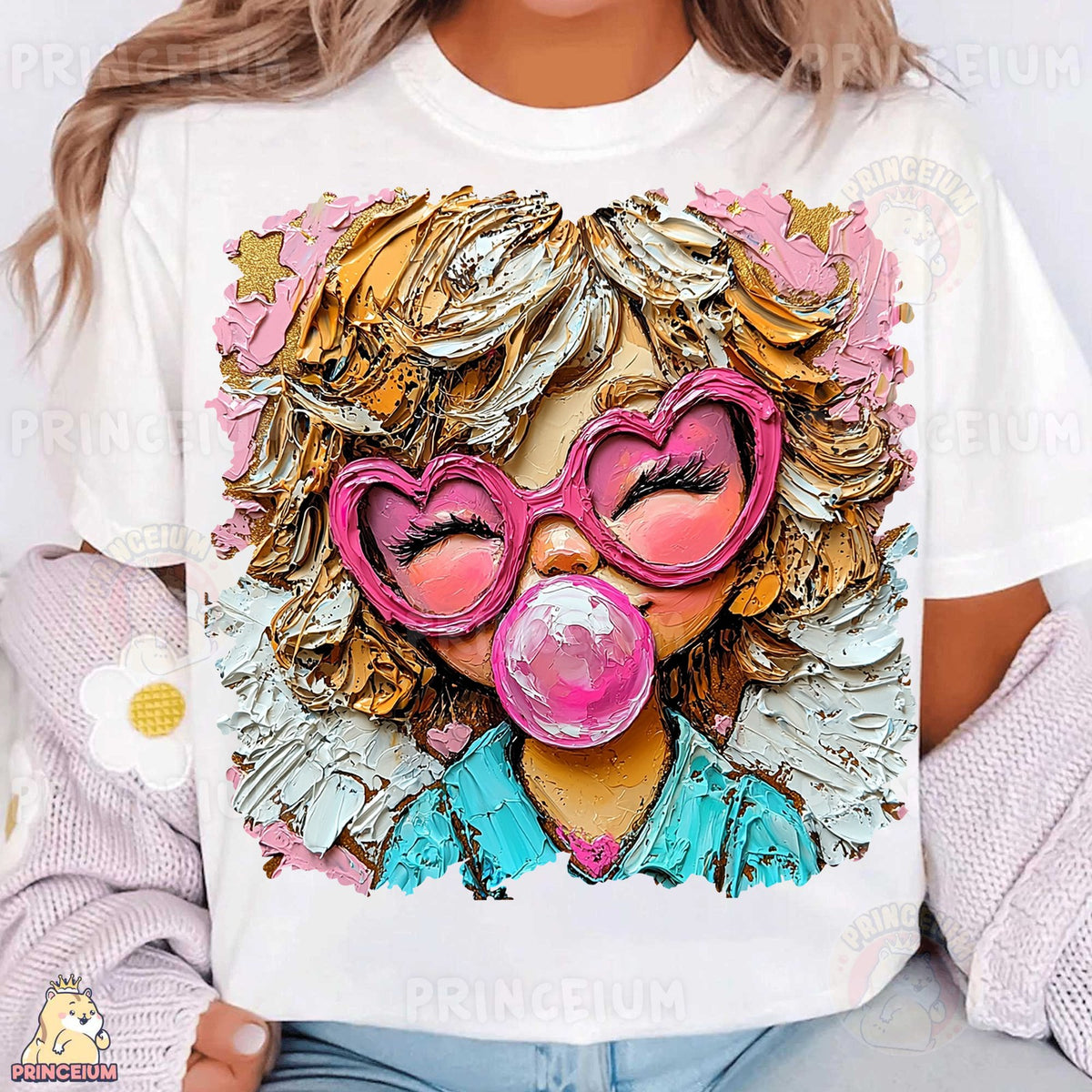 Bubblegum Heart Glasses Girl