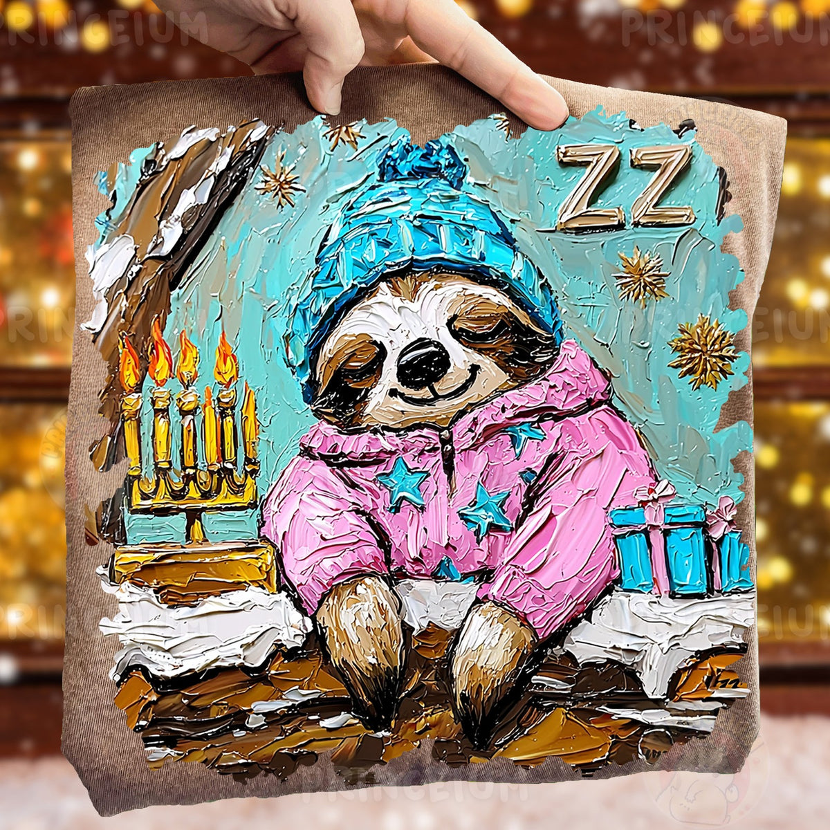 Sleepy Sloth Hanukkah