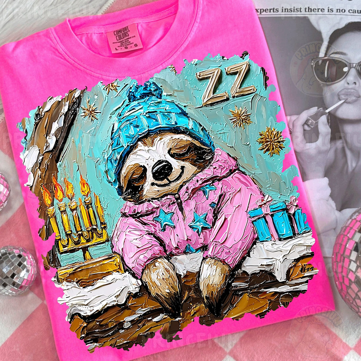 Sleepy Sloth Hanukkah