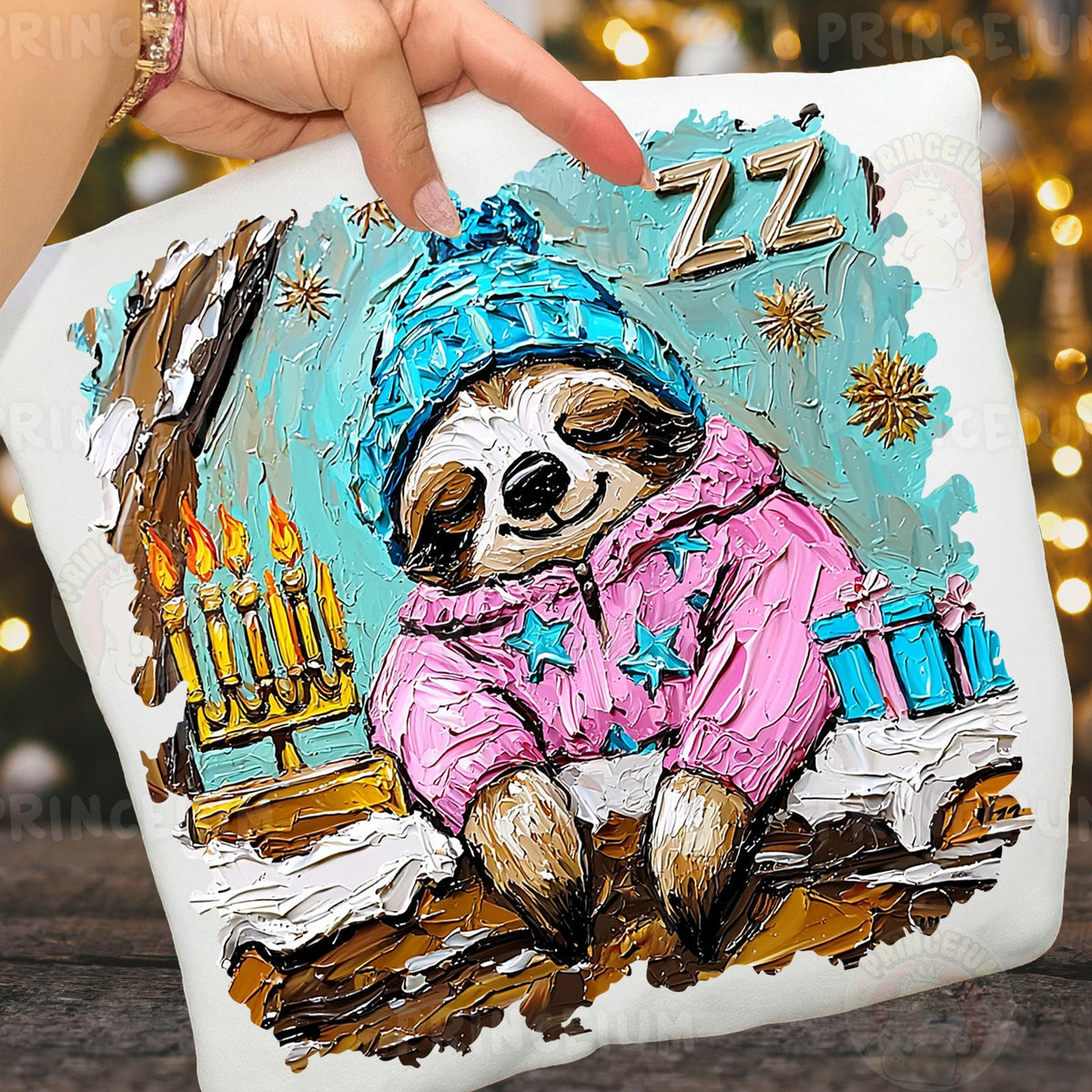 Sleepy Sloth Hanukkah