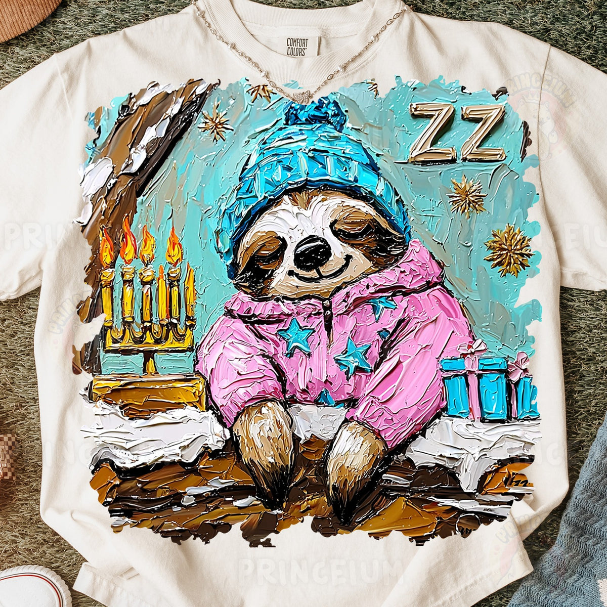 Sleepy Sloth Hanukkah