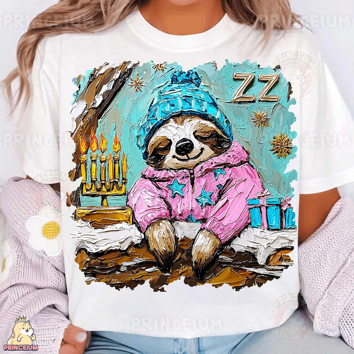 Sleepy Sloth Hanukkah