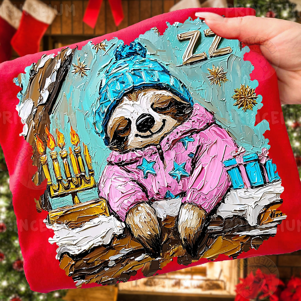 Sleepy Sloth Hanukkah