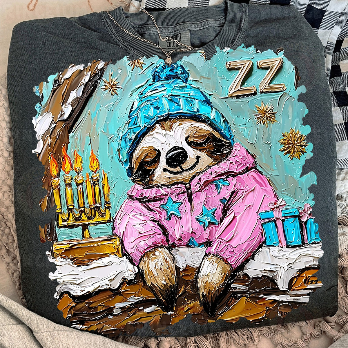 Sleepy Sloth Hanukkah