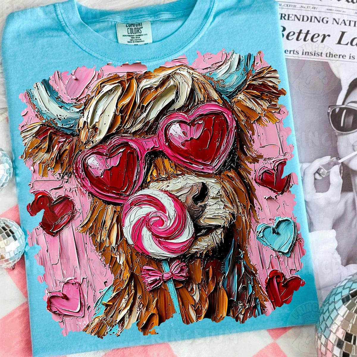 Love Struck Highland Cow