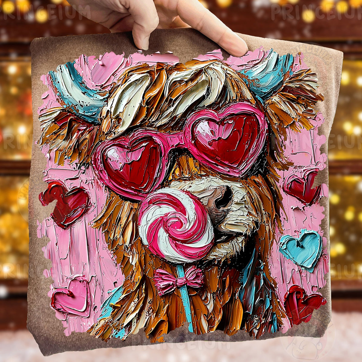 Love Struck Highland Cow