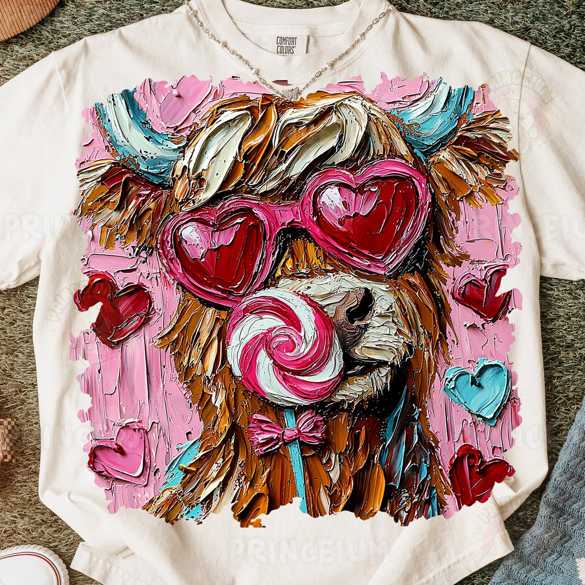 Love Struck Highland Cow