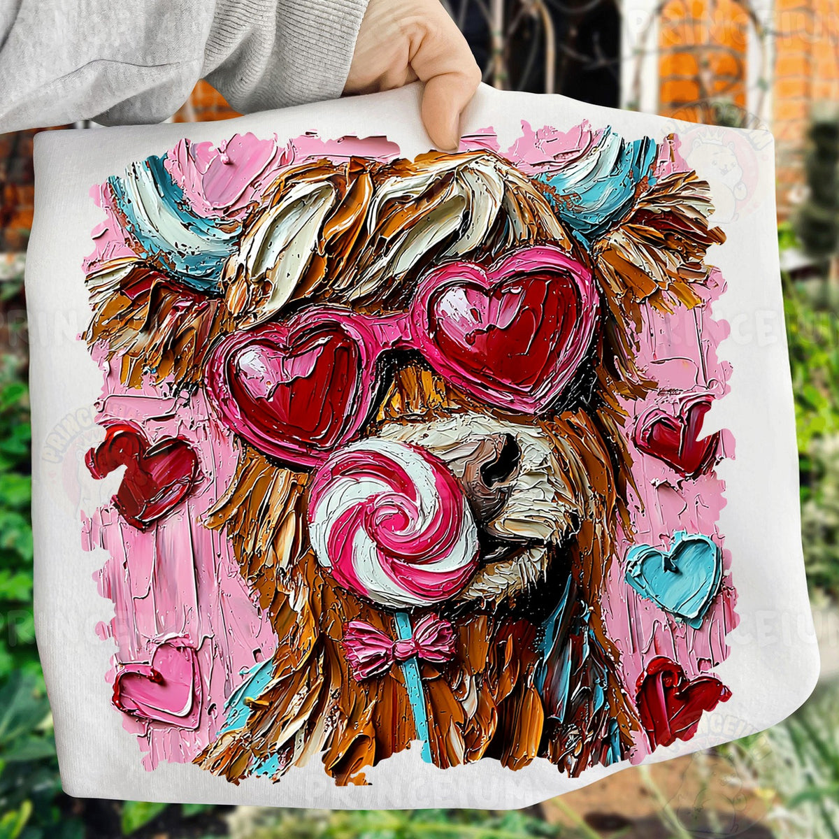 Love Struck Highland Cow