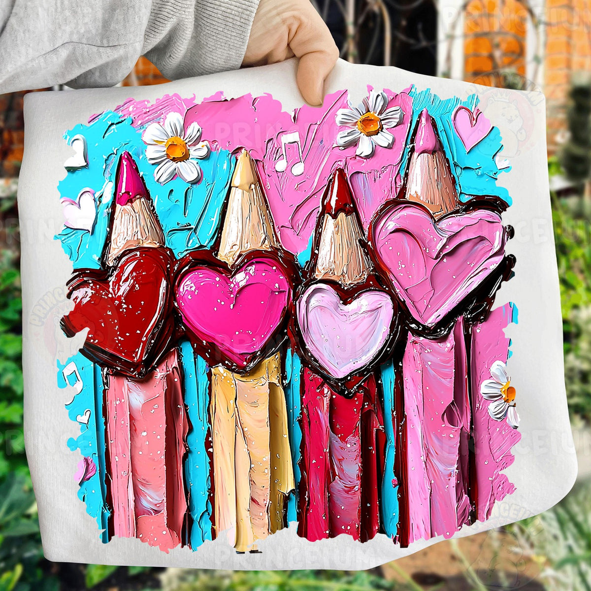 Painted Heart Pencils