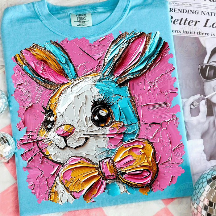 Painted Easter Bunny Bow