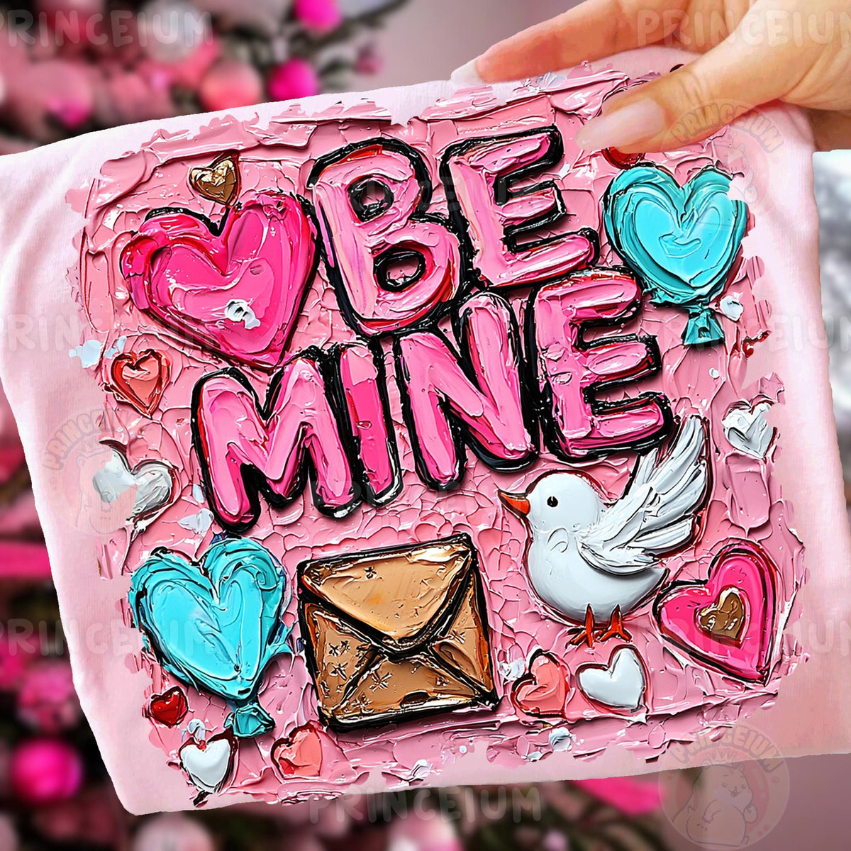 Be Mine Painted Valentine