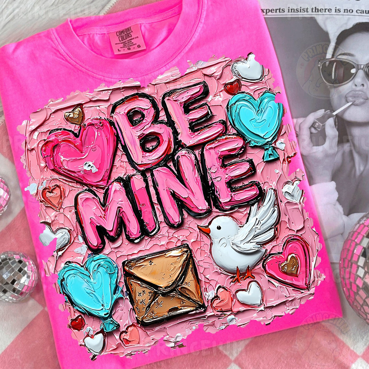 Be Mine Painted Valentine