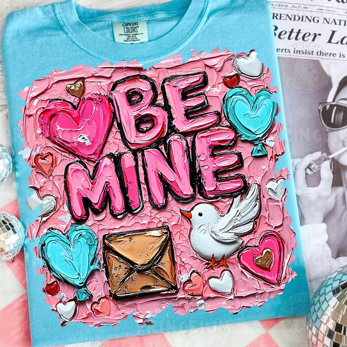 Be Mine Painted Valentine