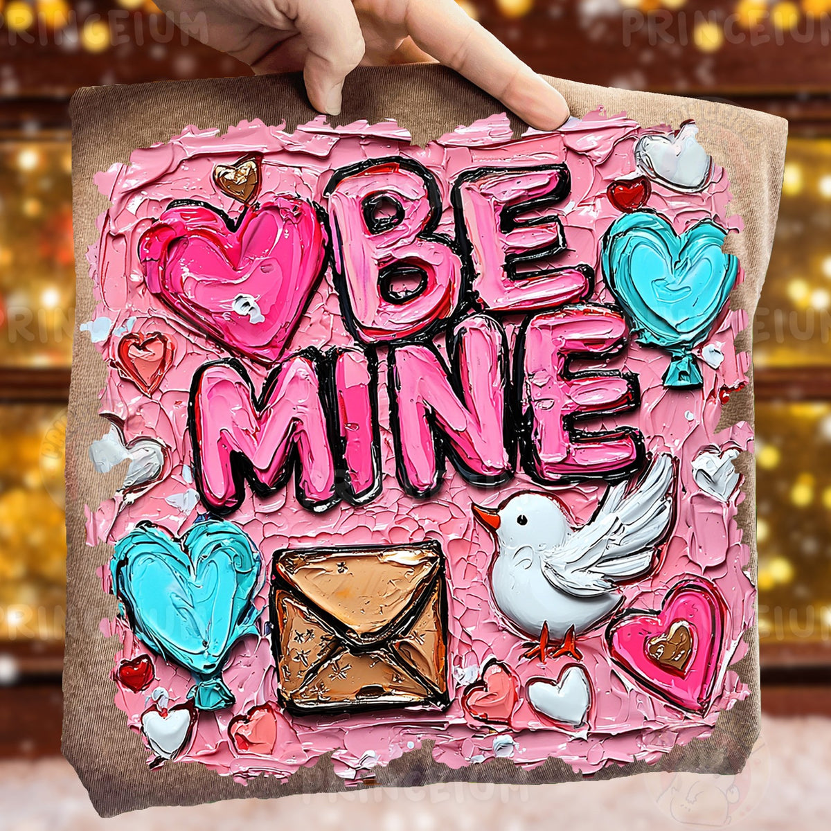 Be Mine Painted Valentine