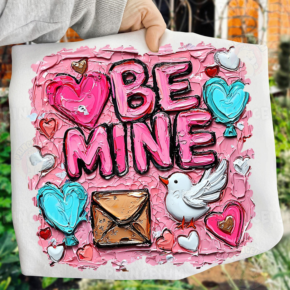 Be Mine Painted Valentine
