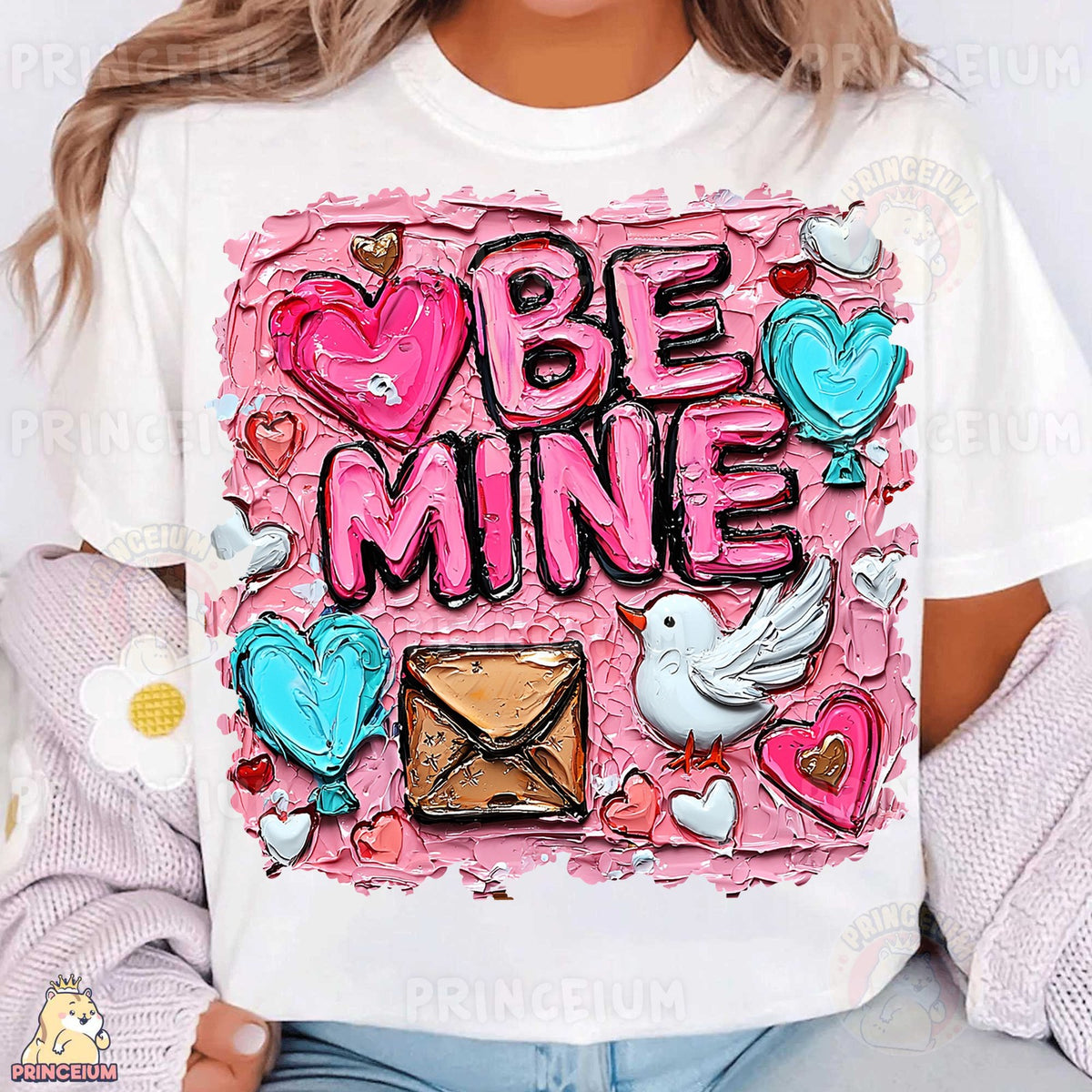 Be Mine Painted Valentine