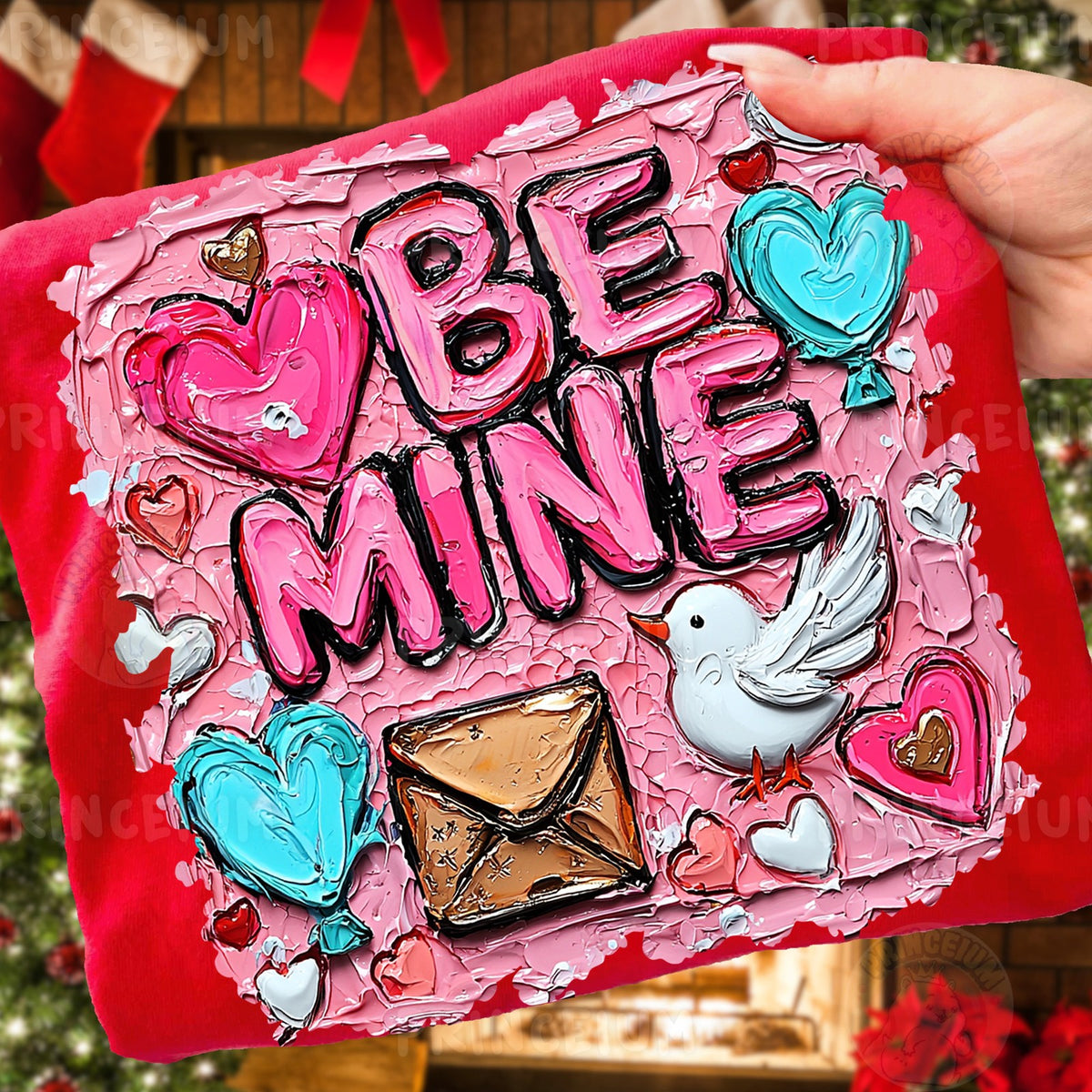Be Mine Painted Valentine