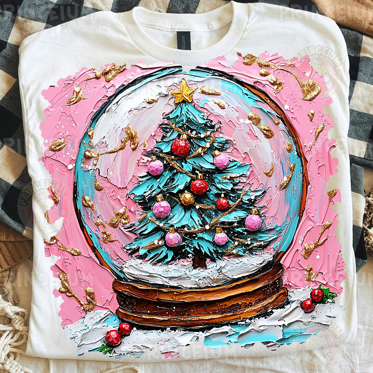 Pink Snow Globe Christmas Tree