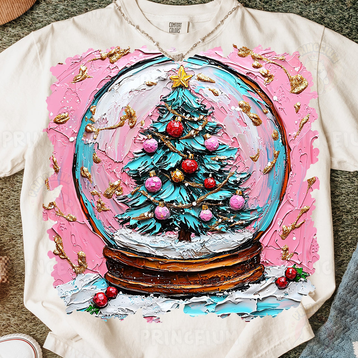 Pink Snow Globe Christmas Tree