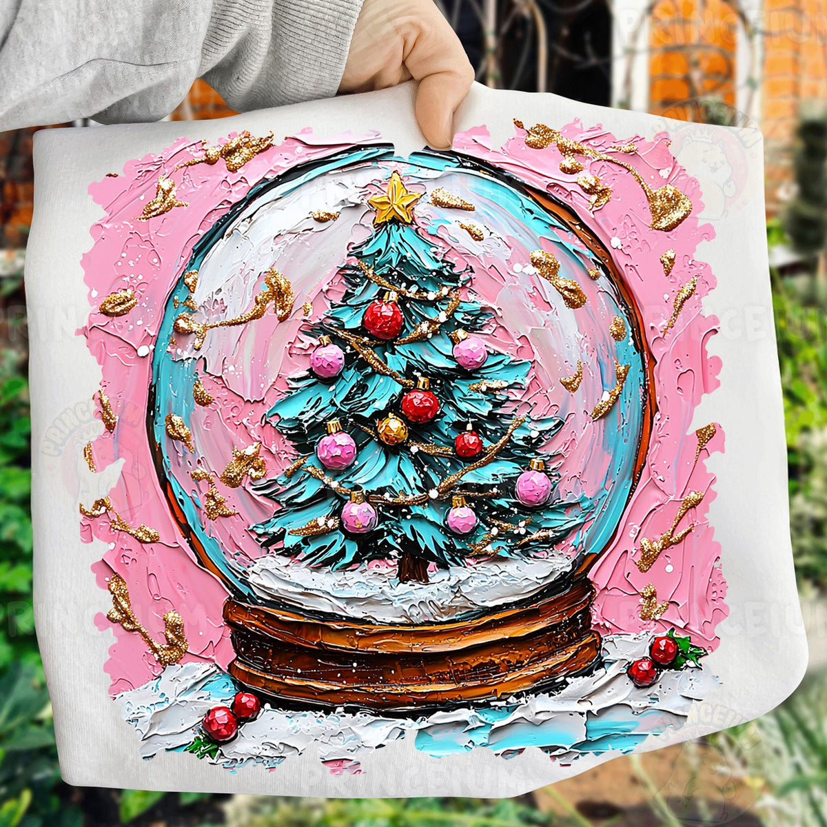 Pink Snow Globe Christmas Tree