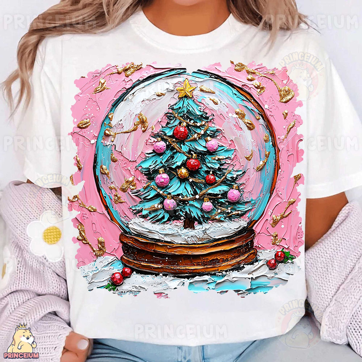 Pink Snow Globe Christmas Tree