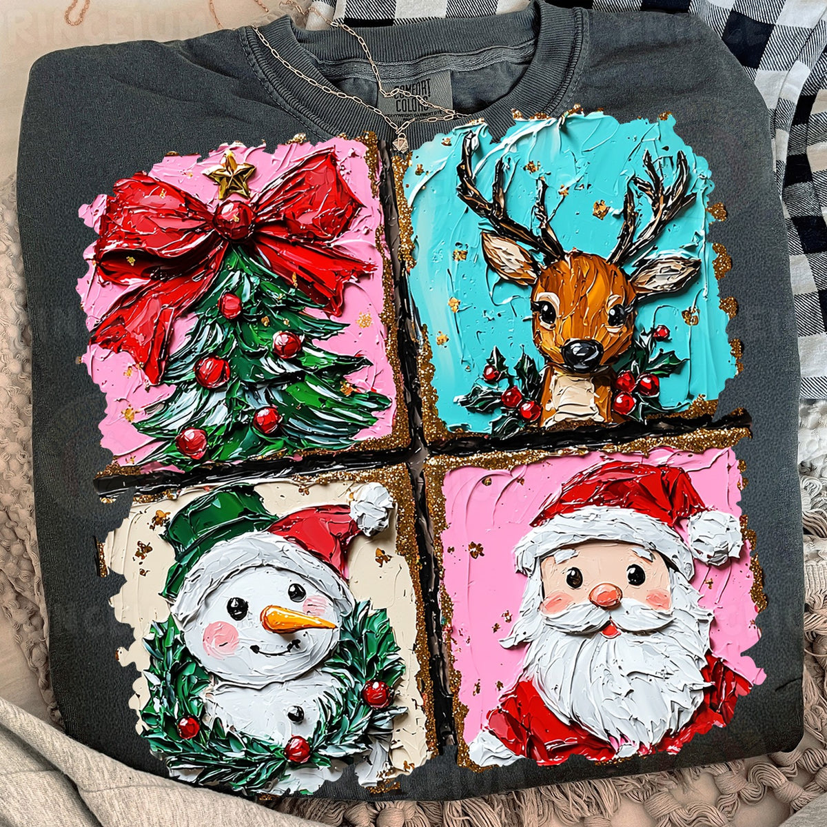 Painted Christmas Icon Grid