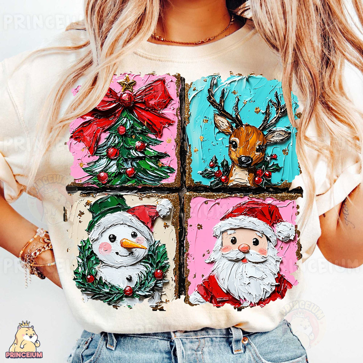 Painted Christmas Icon Grid