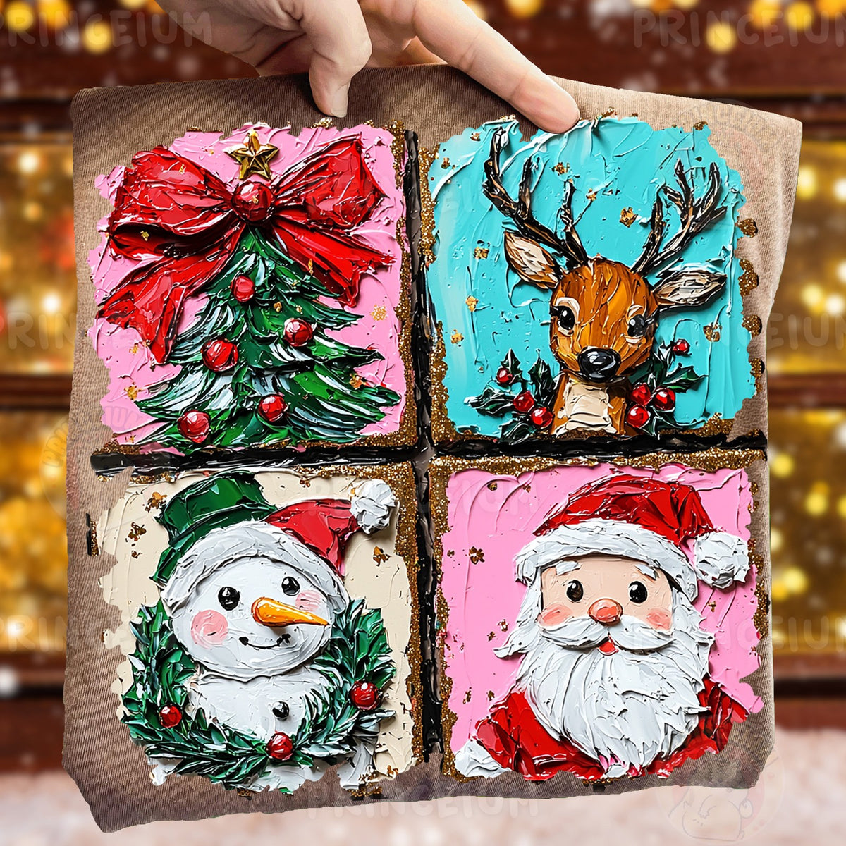 Painted Christmas Icon Grid