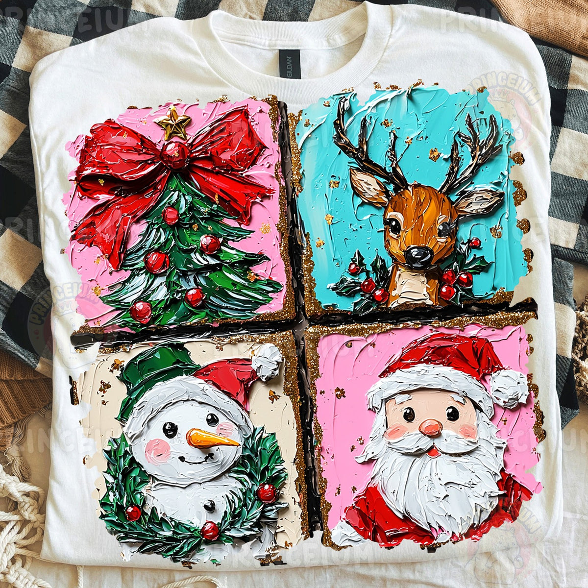 Painted Christmas Icon Grid