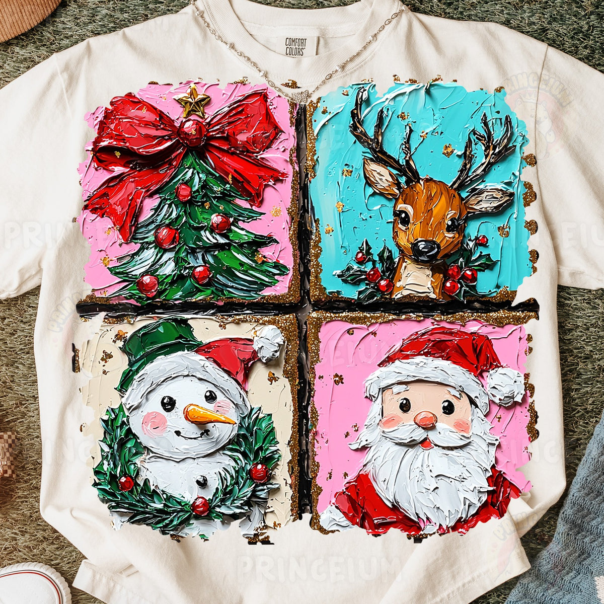 Painted Christmas Icon Grid