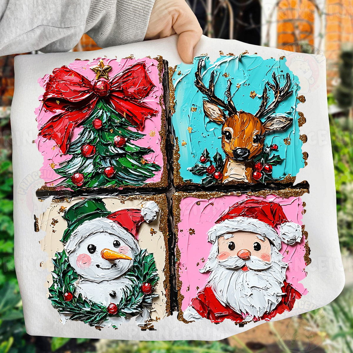 Painted Christmas Icon Grid