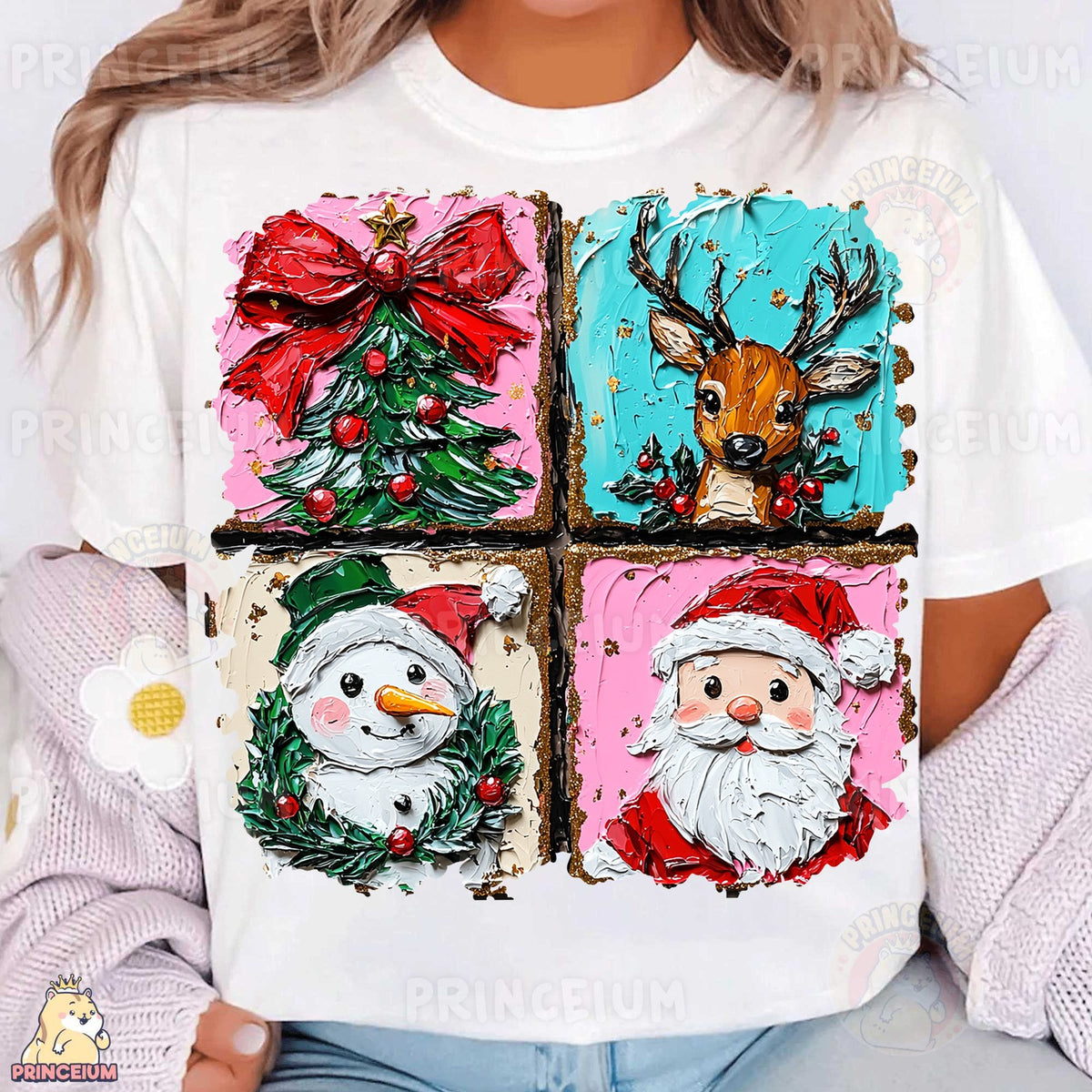 Painted Christmas Icon Grid