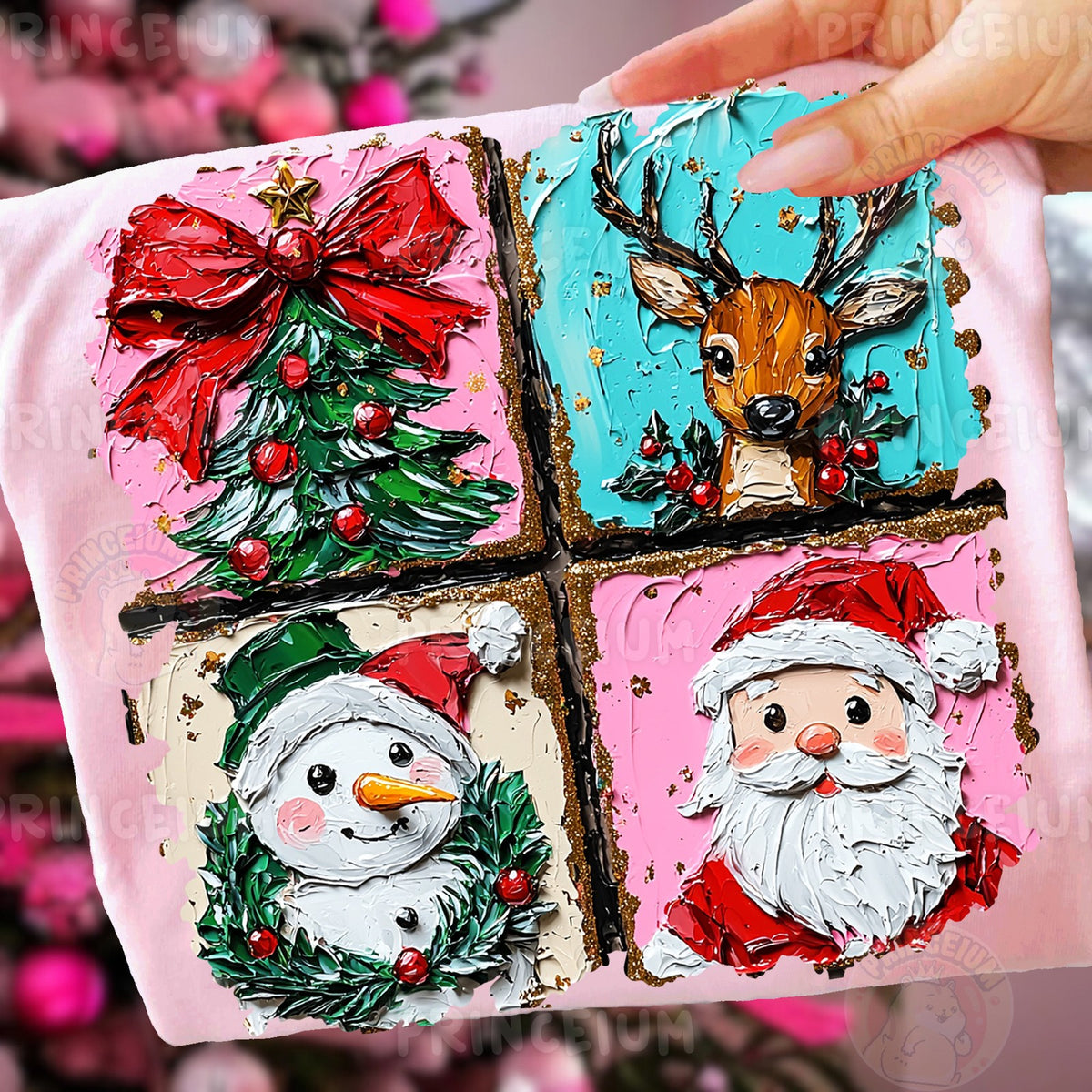 Painted Christmas Icon Grid