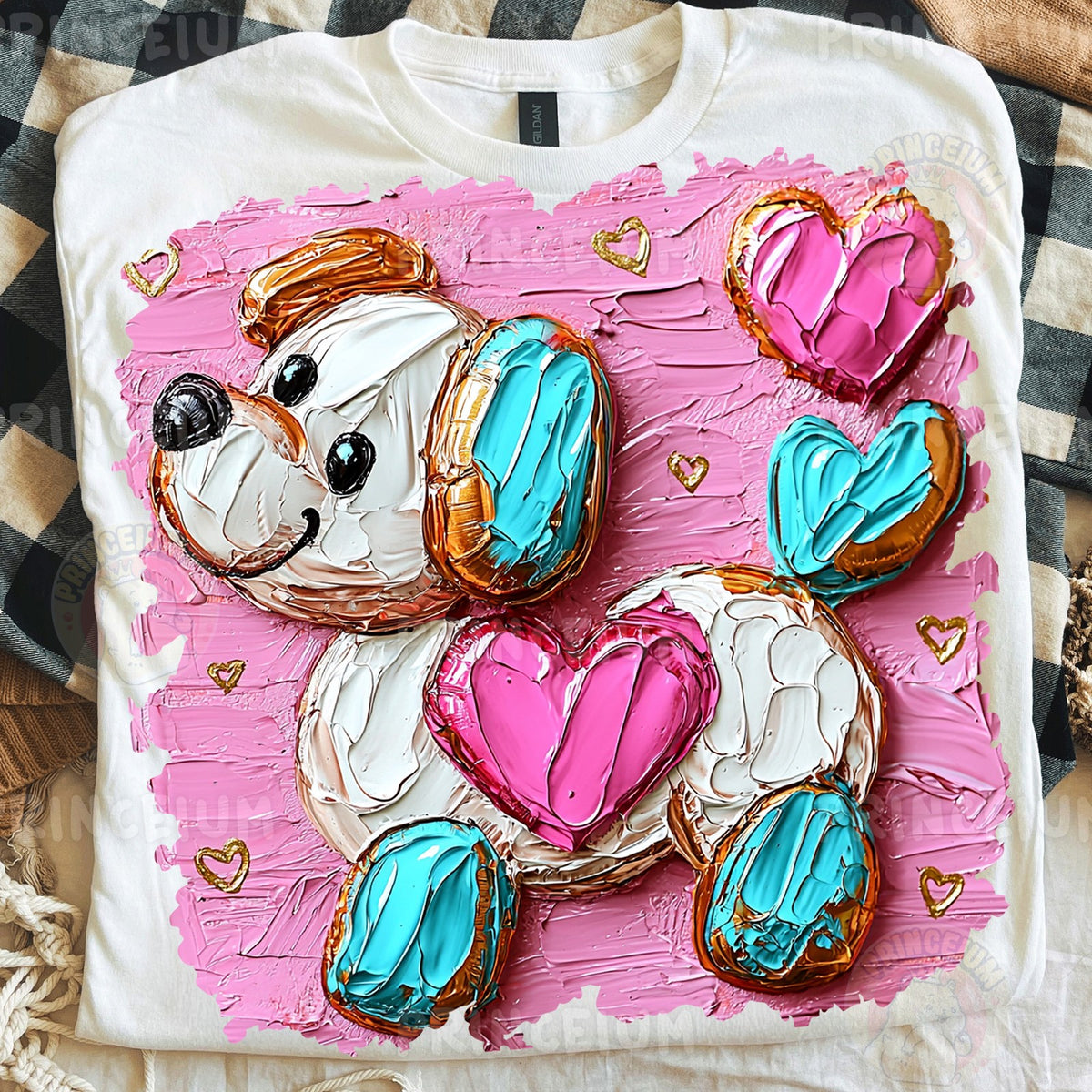 Puppy Love Painted Hearts