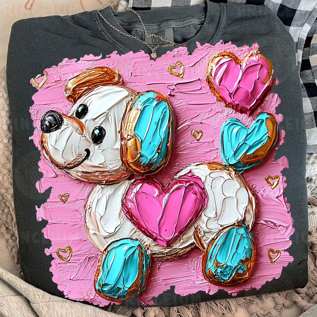 Puppy Love Painted Hearts