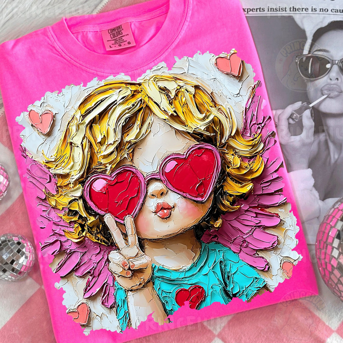 Heart Shades Cupid Angel