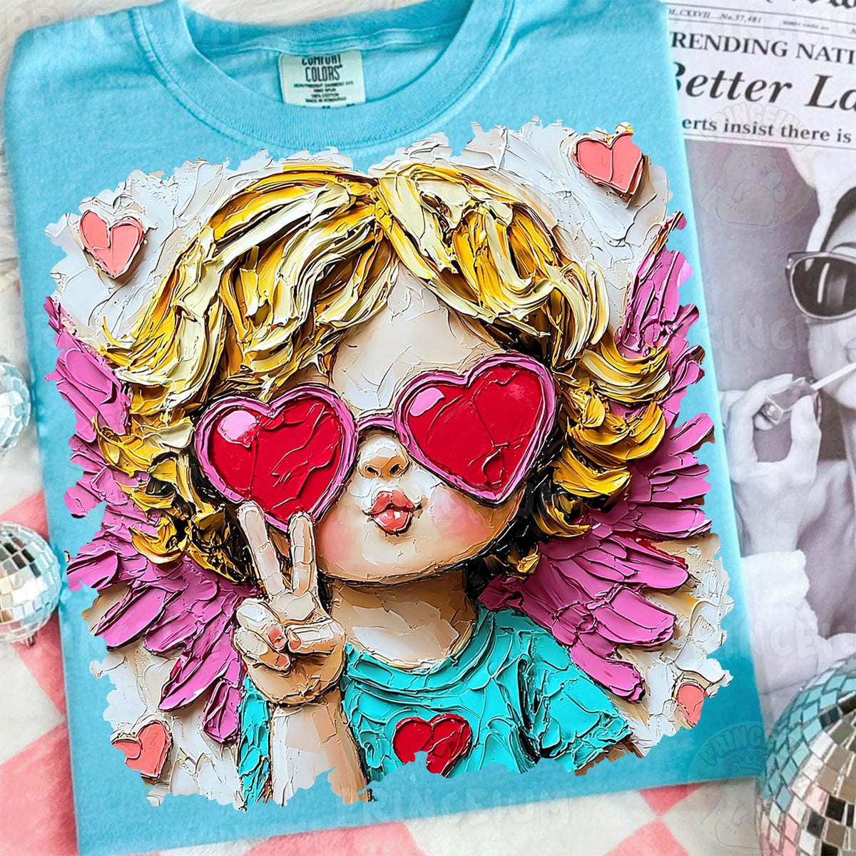 Heart Shades Cupid Angel
