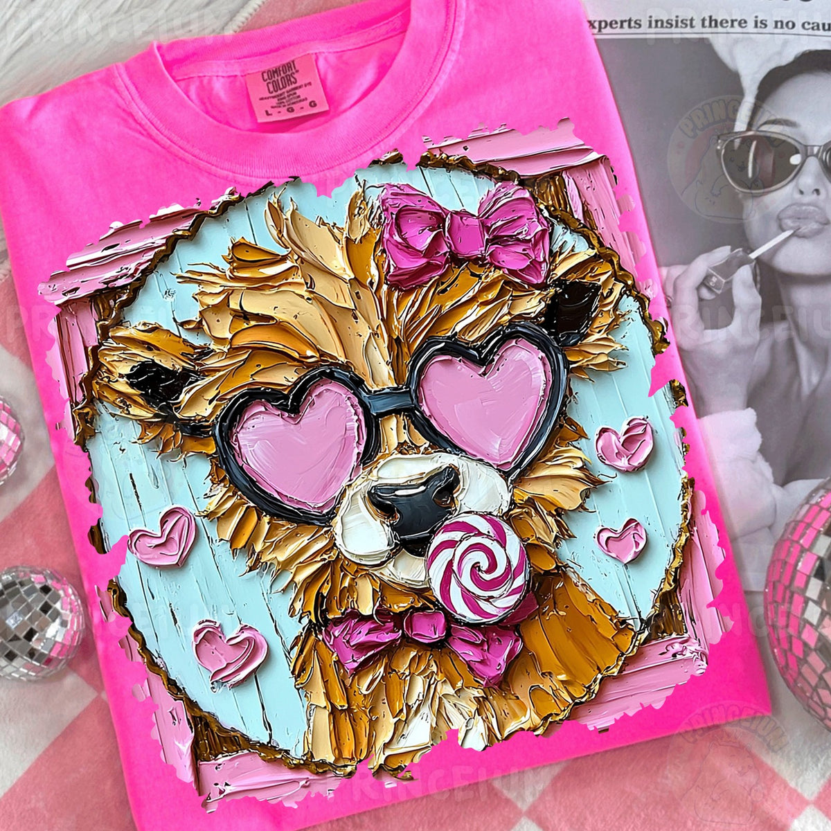 Sweetheart Pup with Lollipop