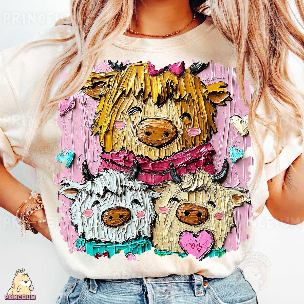 Highland Cow Love Trio