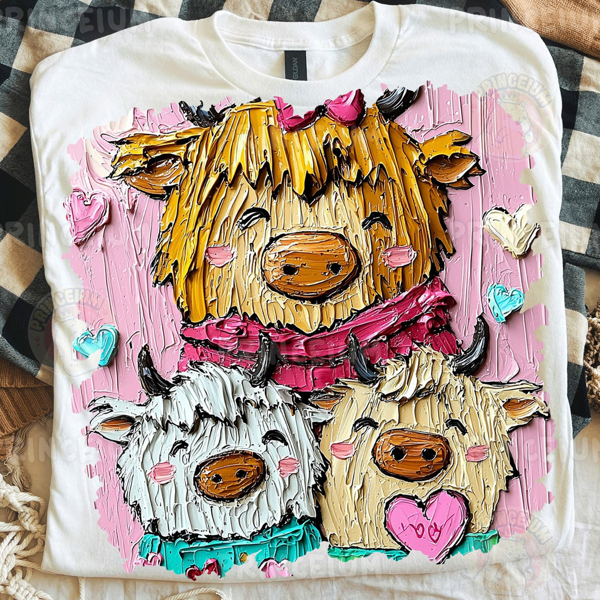Highland Cow Love Trio
