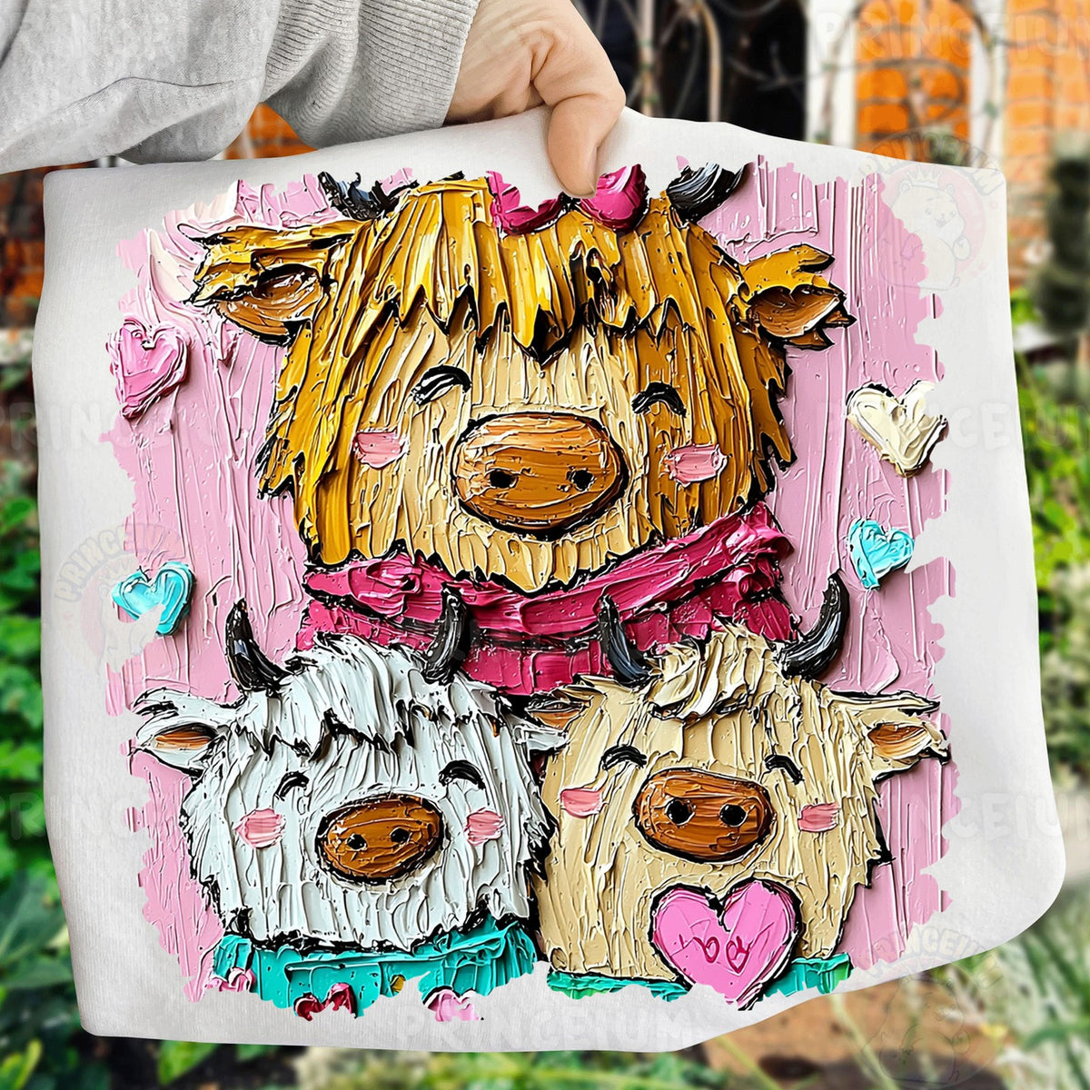 Highland Cow Love Trio