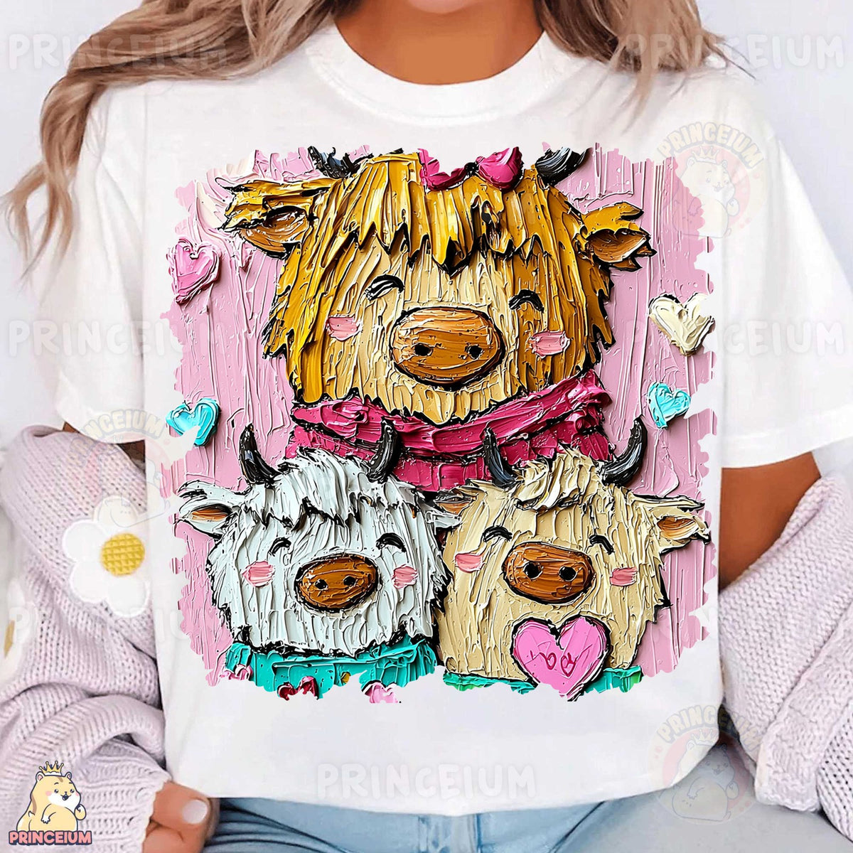 Highland Cow Love Trio